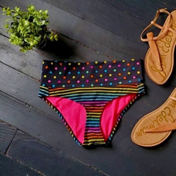 🌸 Aeropostale Semi High Waisted Bikini Bottom - Picture 1 of 7